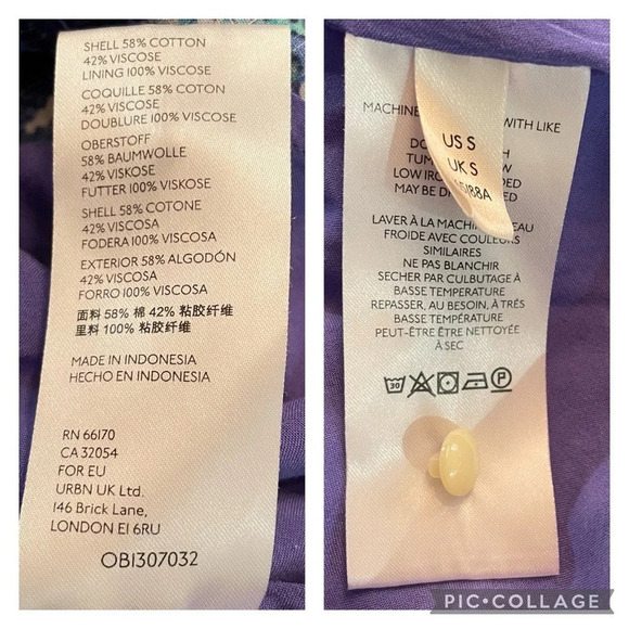 Anthropologie Lissa Romper Ballon Sleeve Blue Motif Paisley Size Small - Picture 7 of 10